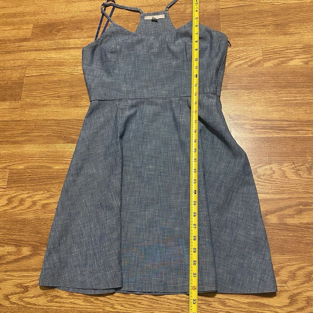 Banana Republic Dress Chambray Blue Fit and Flare Cotton Minimal Women's Size 6 - Picture 11 of 11